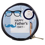 hipster happy Fathers Day  Mini Makeup Bag