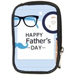 hipster happy Fathers Day  Compact Camera Leather Case