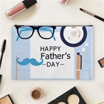 hipster happy Fathers Day  Cosmetic Bag (Large)