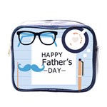 hipster happy Fathers Day  Mini Toiletries Bag (One Side)