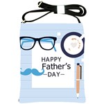 hipster happy Fathers Day  Shoulder Sling Bag