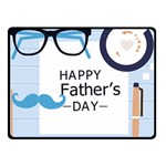 hipster happy Fathers Day  Fleece Blanket (Small)