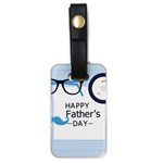 hipster happy Fathers Day  Luggage Tag (one side)