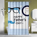 hipster happy Fathers Day  Shower Curtain 48  x 72  (Small)