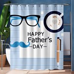 hipster happy Fathers Day  Shower Curtain 60  x 72  (Medium)