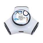 hipster happy Fathers Day  3-Port USB Hub