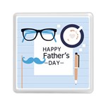 hipster happy Fathers Day  Memory Card Reader (Square)