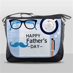 hipster happy Fathers Day  Messenger Bag