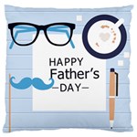 hipster happy Fathers Day  Large Cushion Case (One Side)