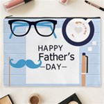 hipster happy Fathers Day  Cosmetic Bag (XXXL)