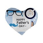 hipster happy Fathers Day  Standard 16  Premium Heart Shape Cushion 