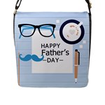 hipster happy Fathers Day  Flap Closure Messenger Bag (L)