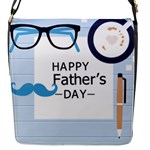 hipster happy Fathers Day  Flap Closure Messenger Bag (S)