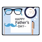 hipster happy Fathers Day  Double Sided Fleece Blanket (Small)