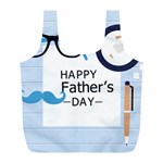 hipster happy Fathers Day  Full Print Recycle Bag (L)