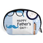 hipster happy Fathers Day  Accessory Pouch (Large)