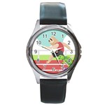 Sloth Race Round Metal Watch