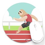 Sloth Race Round Mousepad