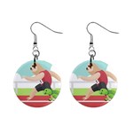 Sloth Race 1  Button Earrings