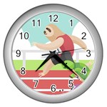 Sloth Race Wall Clock (Silver)