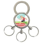 Sloth Race 3-Ring Key Chain