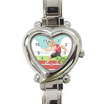 Sloth Race Heart Italian Charm Watch