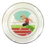 Sloth Race Porcelain Plate