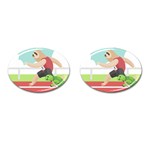 Sloth Race Cufflinks (Oval)