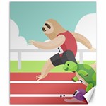 Sloth Race Canvas 8  x 10 