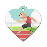 Sloth Race Dog Tag Heart (Two Sides)