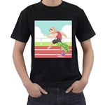 Sloth Race Men s T-Shirt (Black)