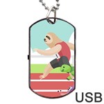 Sloth Race Dog Tag USB Flash (One Side)