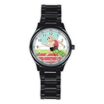 Sloth Race Stainless Steel Round Watch