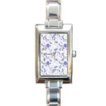 Fathers Day doodle Rectangle Italian Charm Watch