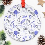 Fathers Day doodle Ornament (Round)