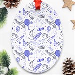 Fathers Day doodle Ornament (Oval)