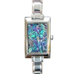 Iridescent Rectangle Italian Charm Watch