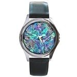 Iridescent Round Metal Watch