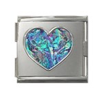 Iridescent Mega Link Heart Italian Charm (18mm)