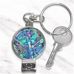 Iridescent Nail Clippers Key Chain