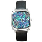 Iridescent Square Metal Watch