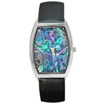 Iridescent Barrel Style Metal Watch