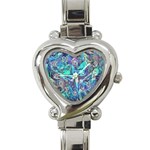 Iridescent Heart Italian Charm Watch