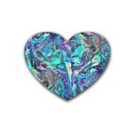 Iridescent Rubber Heart Coaster (4 pack)