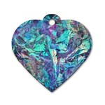 Iridescent Dog Tag Heart (One Side)