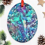 Iridescent Oval Filigree Ornament (Two Sides)