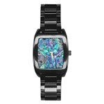 Iridescent Stainless Steel Barrel Watch