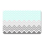 chevron teal grey Magnet (Rectangular)