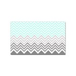 chevron teal grey Sticker Rectangular (10 pack)