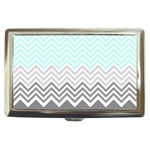 chevron teal grey Cigarette Money Case